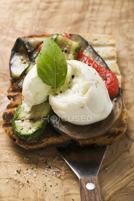 Toast con verdure grigliate — Foto stock