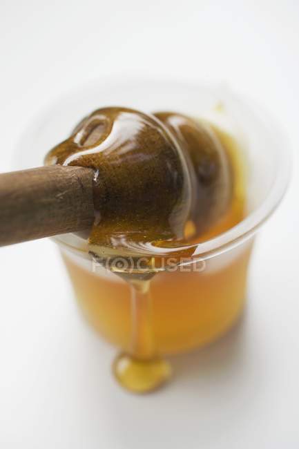 Miel en un tazón pequeño - foto de stock