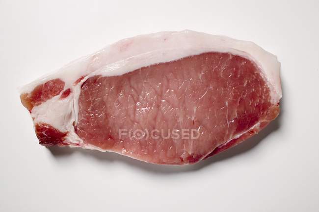 Côtelette de porc désossée brute — Photo de stock