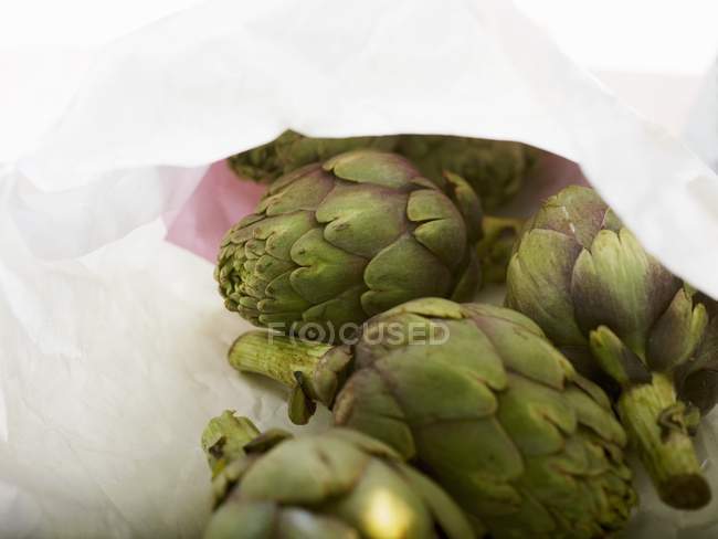 Fresh green Artichokes — Stock Photo