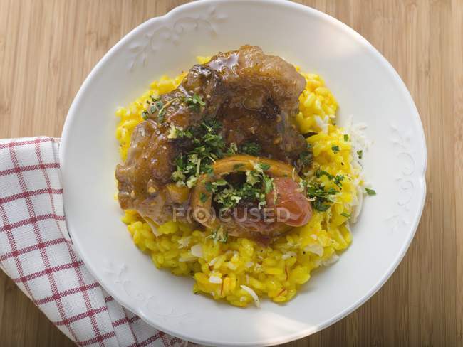 Italienisches Gericht ossobuco — Stockfoto
