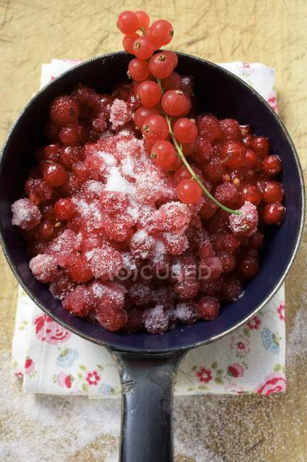 Сахарная сырая красная смородина — стоковое фото