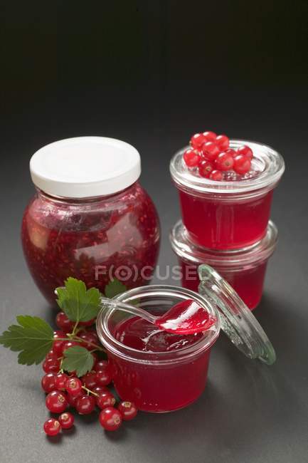 Jam and redcurrant jelly — Stock Photo