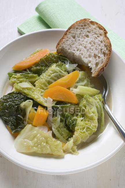 Savoy and carrot stew — Stock Photo