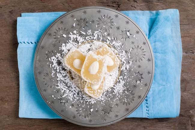 Turkish delight with almonds — Stock Photo