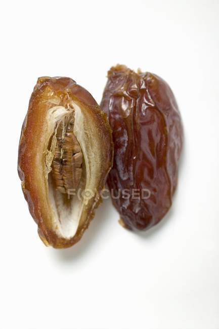 Halved Dried date — Stock Photo