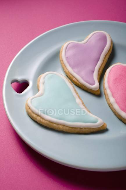 Heart shaped biscuits — Stock Photo