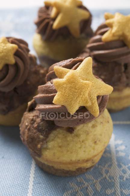 Four Christmas muffins — Stock Photo