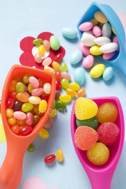 Assorted coloured sweets — Stock Photo