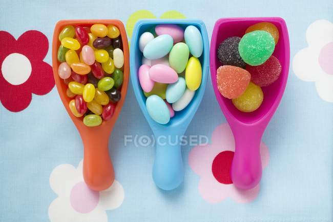 Assorted coloured sweets — Stock Photo