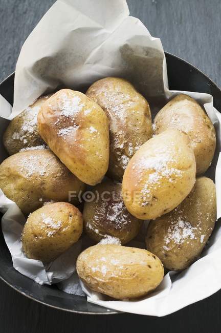 Salted baked potatoes — Stock Photo