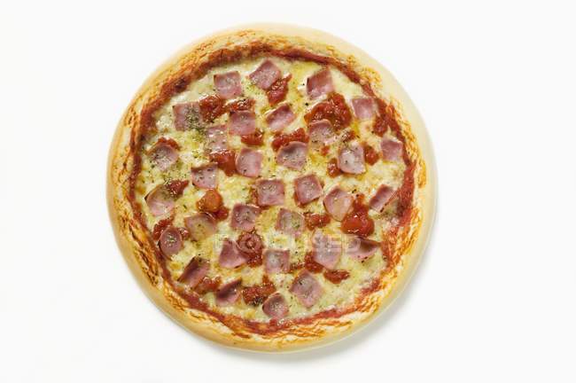 Queijo integral de presunto e pizza — Fotografia de Stock