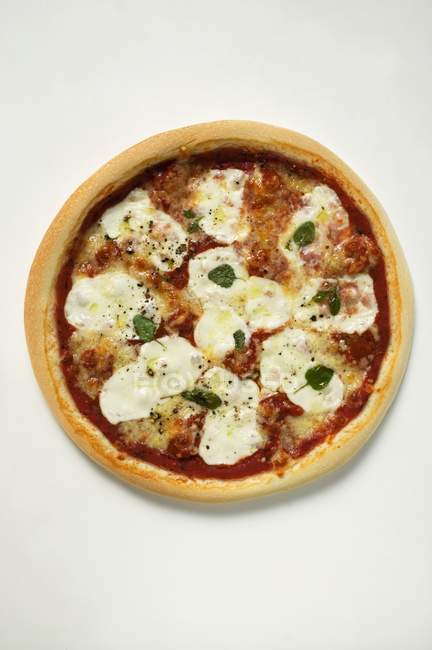 Mozzarella pizza with cheese — Stock Photo
