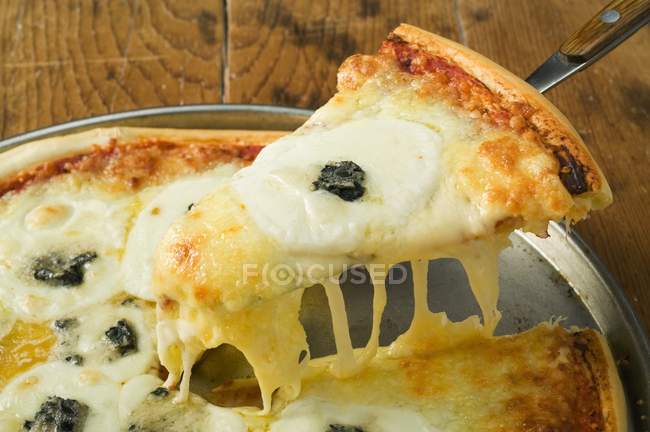 Tre pizza al formaggio — Foto stock