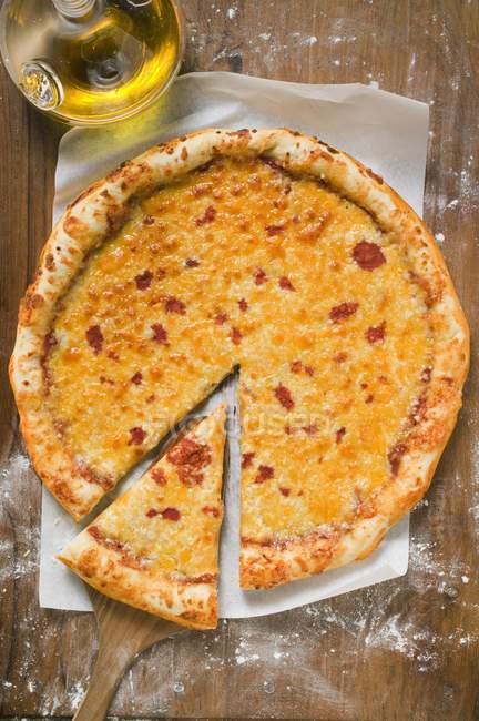 Pizza de estilo americano Margherita — Fotografia de Stock