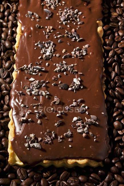 Tarte aux noisettes au chocolat — Photo de stock