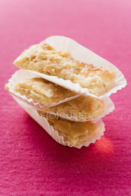Almond fingers with jam — Stock Photo