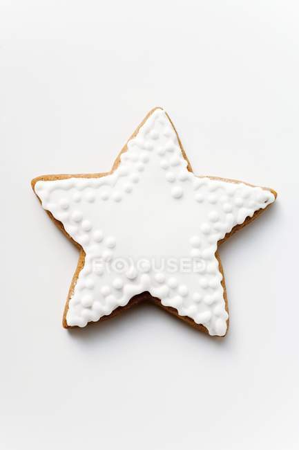 Gingerbread star with icing — Stock Photo
