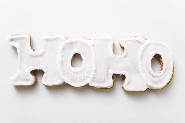 Palabra HOHO en pan de jengibre - foto de stock