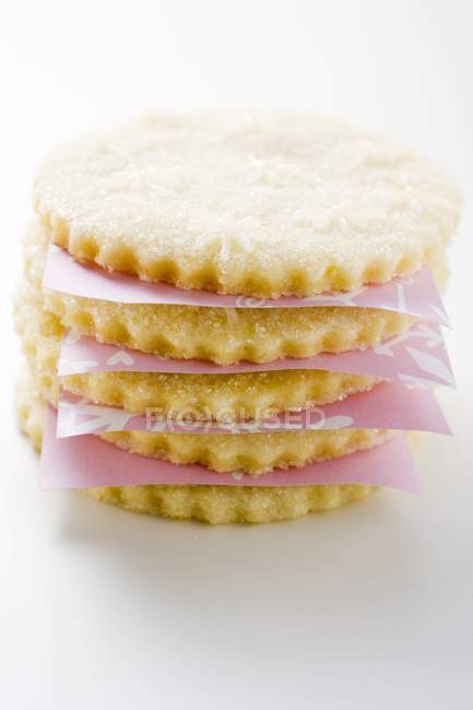 Christmas biscuits with icing stars — Stock Photo