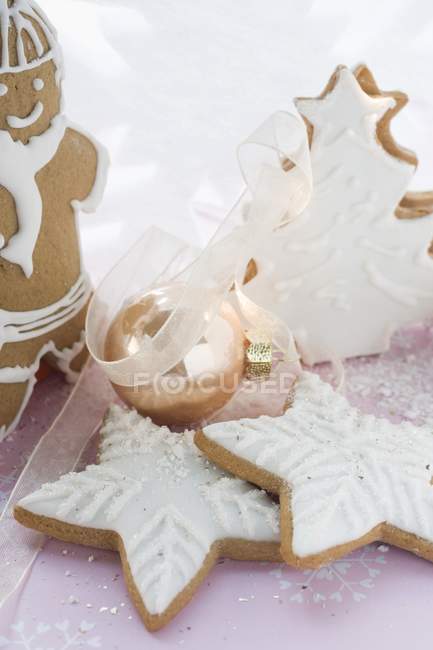 Gingerbread biscuits for Christmas — Stock Photo