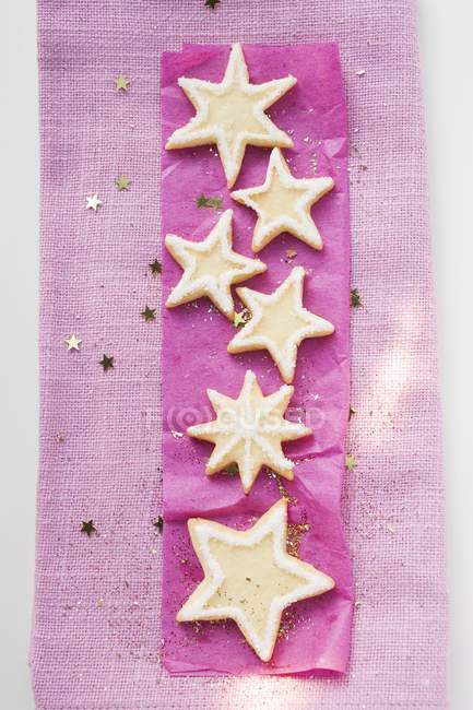 Звездные печенья с сахаром — стоковое фото
