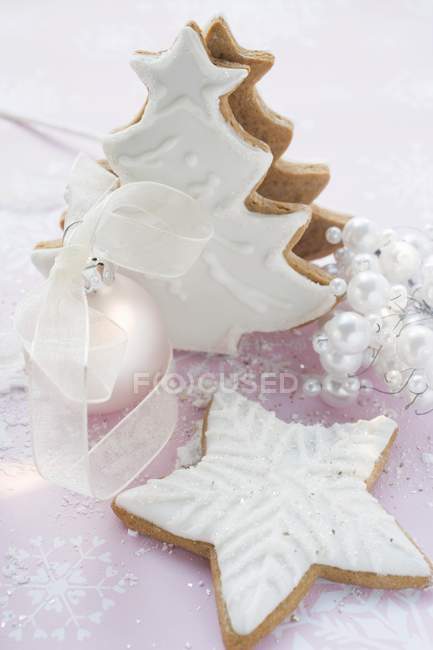 Пряничное печенье на Рождество — стоковое фото
