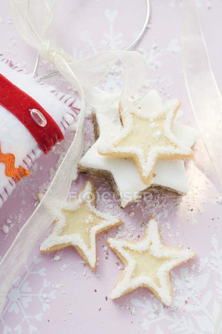 Assorted star biscuits — Stock Photo