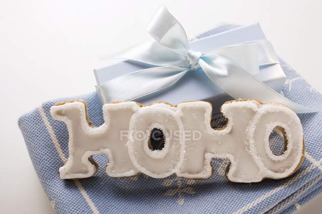 Word 'HOHO' in gingerbread — Stock Photo