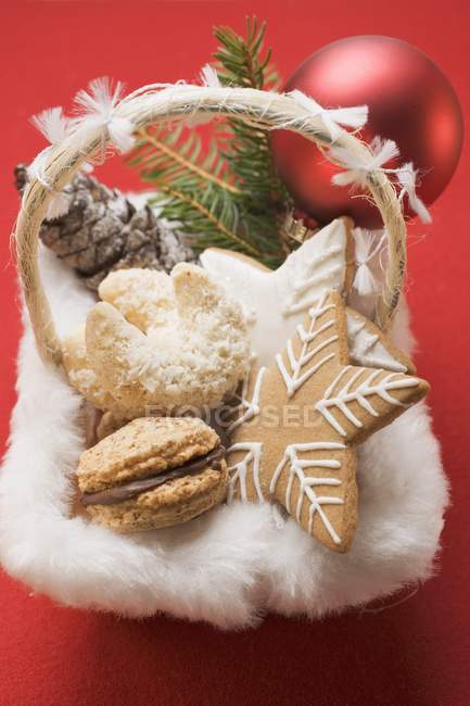 Surtido de galletas de Navidad - foto de stock