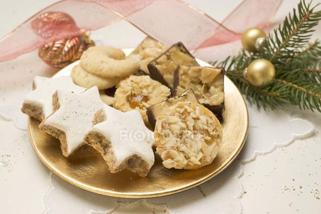 Surtido de galletas de Navidad - foto de stock