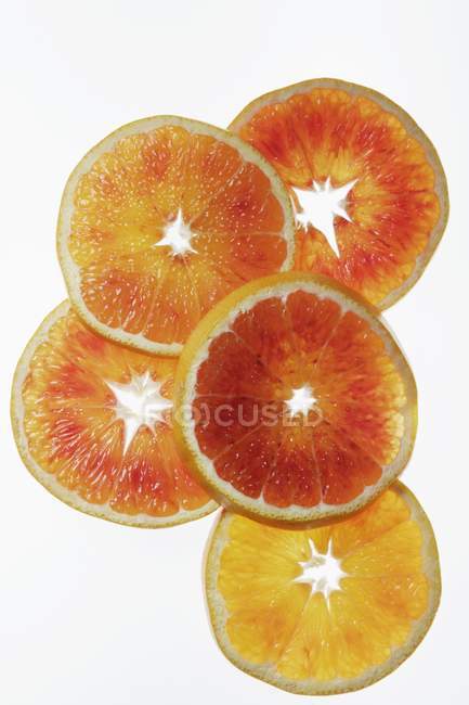 Rodajas de naranja sangre - foto de stock