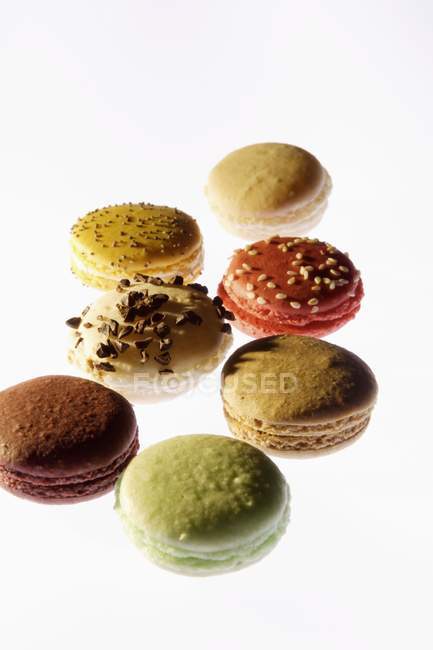 Assorted colored macaroons — Stock Photo