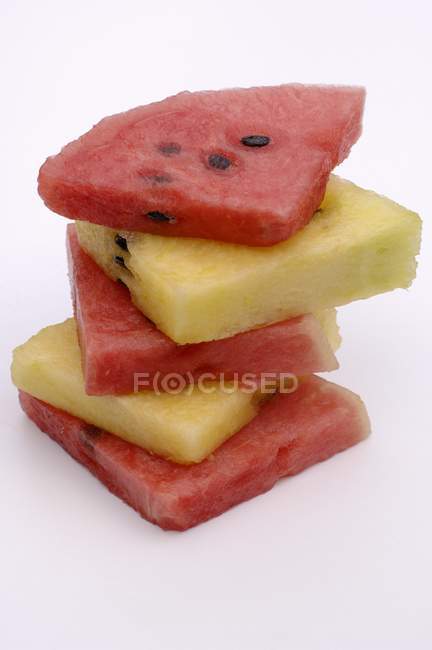 Stacked Pieces of melon — Stock Photo