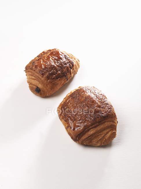 Two pain au chocolat buns — Stock Photo