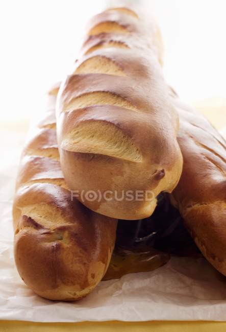 Panes de pan francés - foto de stock