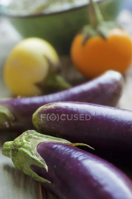 Various Types of Eggplants — Stock Photo