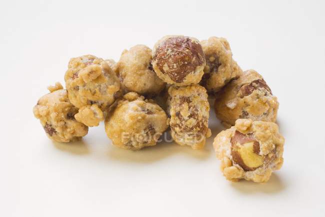 Baked sugared Macadamia nuts — Stock Photo