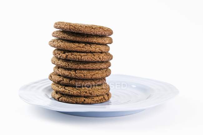 Stacked Ginger Cookies — Stock Photo
