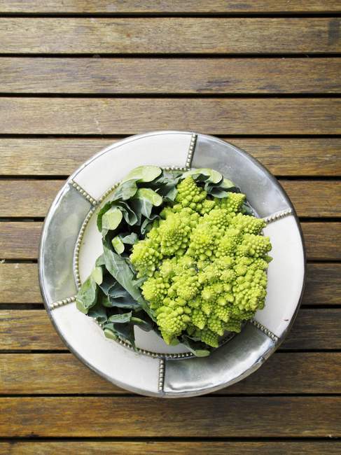 Close up of Romanesco on a plate — Stock Photo