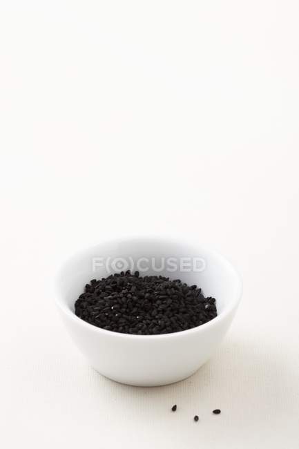 Tigela de cominho preto — Fotografia de Stock