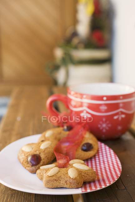 Assorted gingerbread on plate — Stock Photo