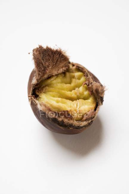 Open roasted chestnut — Stock Photo