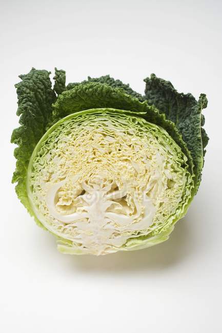 Half savoy cabbage — Stock Photo