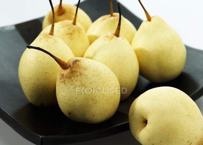 Yellow fresh Nashi pears — Stock Photo