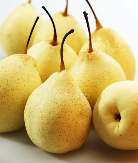 Yellow fresh Nashi pears — Stock Photo