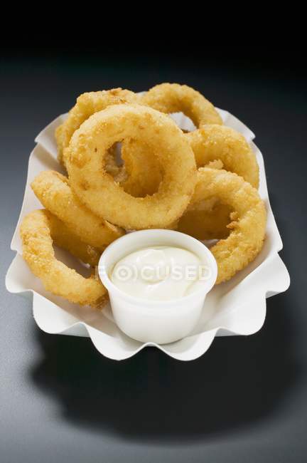 Rondelles d'oignon frites — Photo de stock