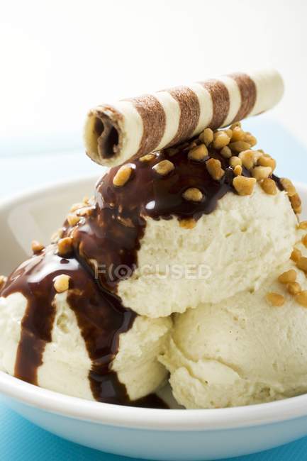 Морозиво ванільне — стокове фото