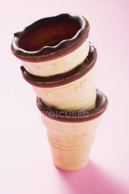 Crème glacée trempée au chocolat — Photo de stock
