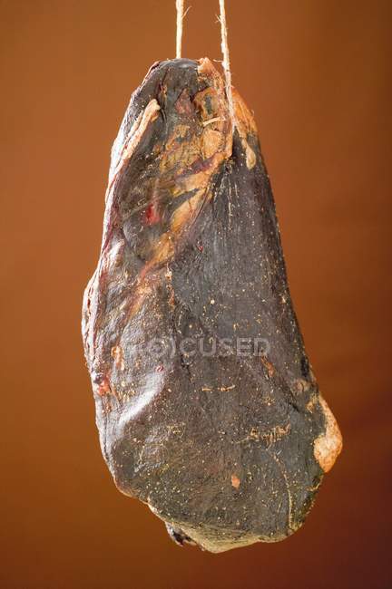 Smoked venison ham — Stock Photo